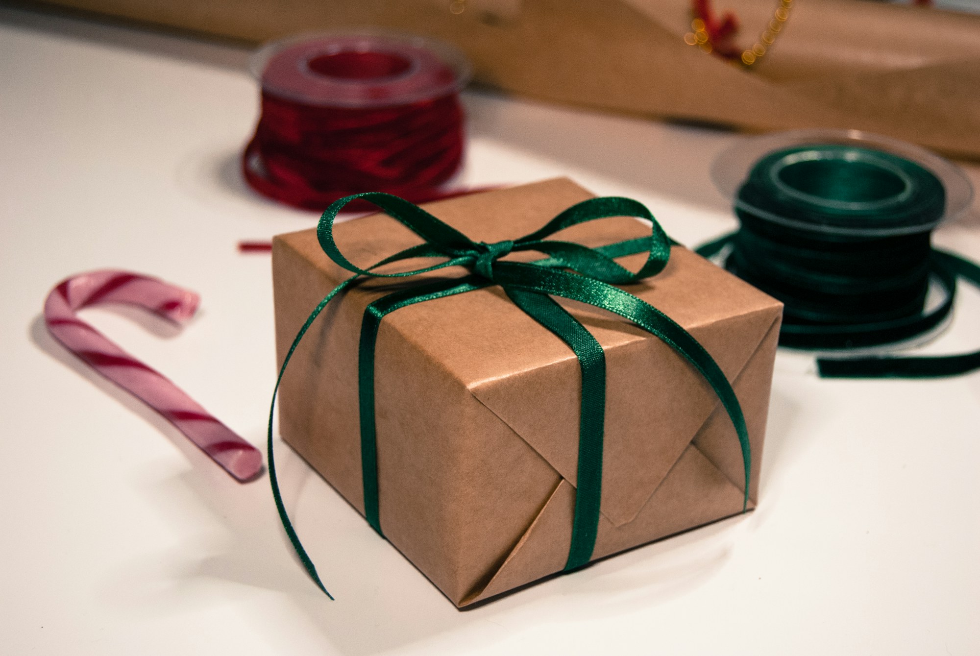 A gift set, wrapped and on its way